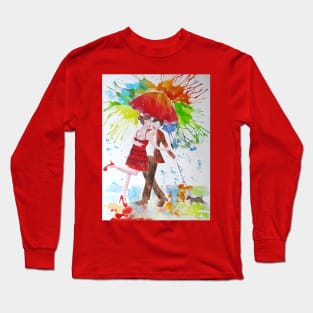 Love Under that Big Red Umbrella Long Sleeve T-Shirt